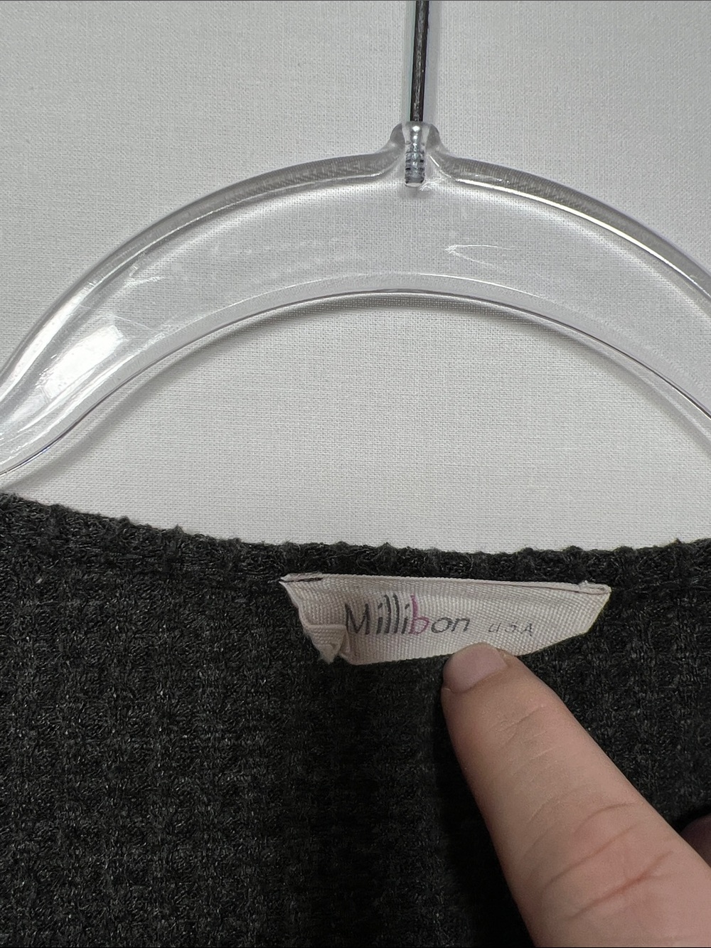 Millibon Dark Gray Open-Front Bell Sleeve Cardigan - Picture 3 of 9